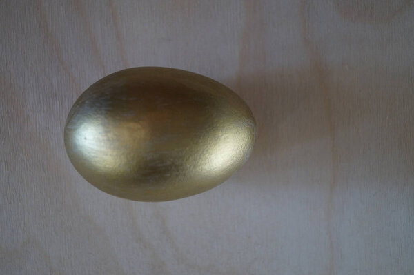 Golden Easter chicken egg, golg egg
