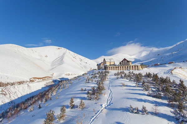 Esqui de montanha e snowboard - Palandoken, Erzurum — Fotografia de Stock