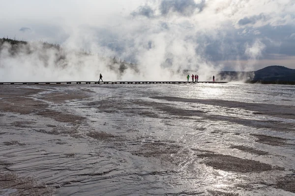 Sunset Midway Geyser basin — Stock Photo, Image