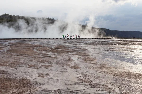 Sunset Midway Geyser basin — Stock Photo, Image