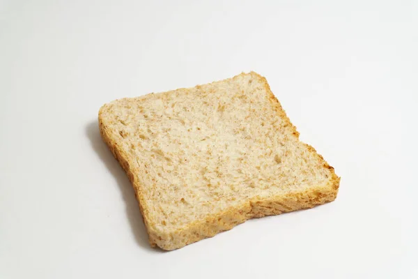 Slice Wholemeal Toast Bread White Backround Healthly Alternative White Flour — Stock Photo, Image