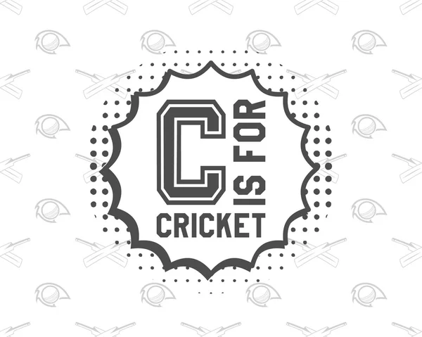 Retro cricket club emblem design.  logo icon .  badge. Sports  symbols with  gear, equipment.  tee .  shirt . T- prints  style. — Wektor stockowy