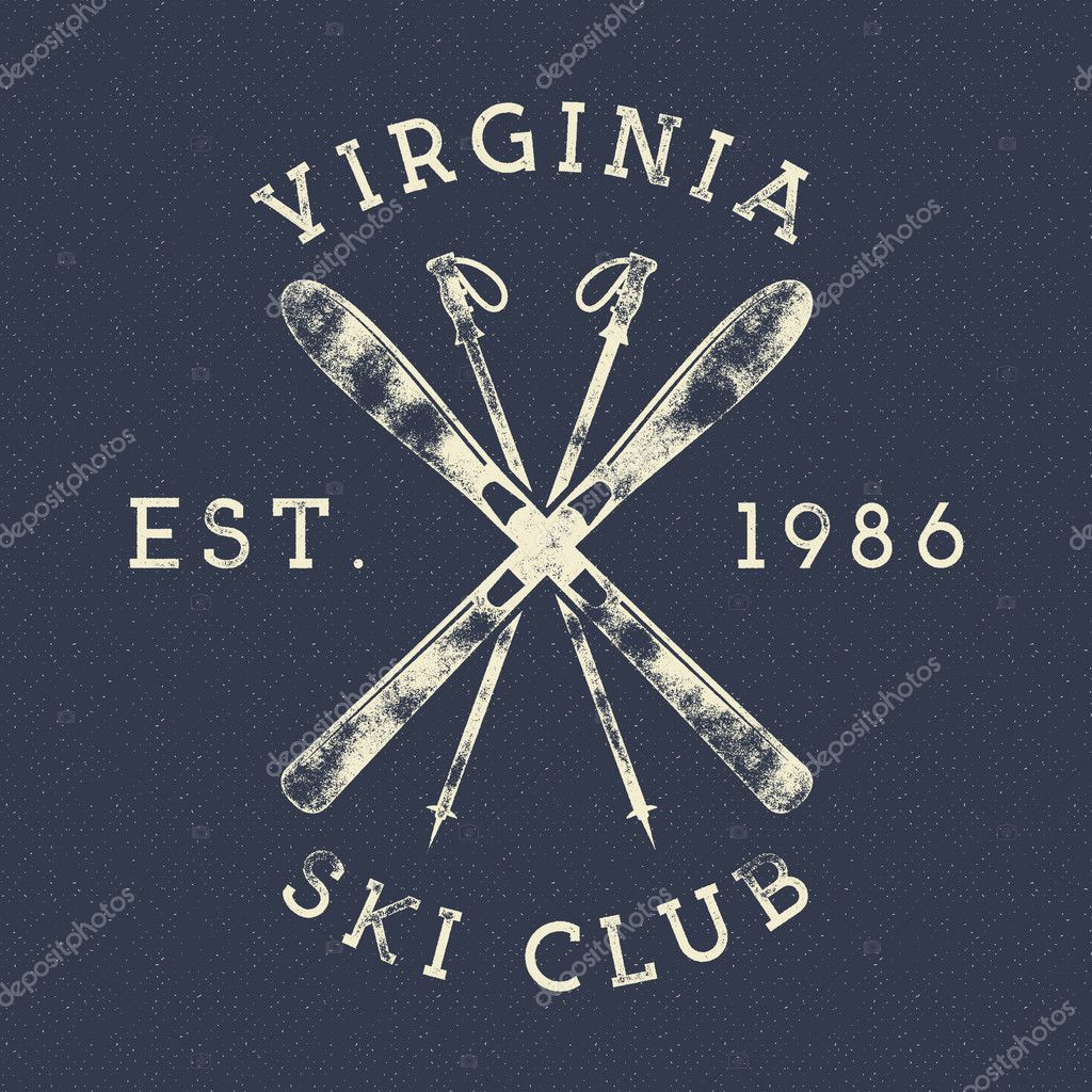 Winter Sports, Ski Club Label. Vintage Mountain winter camp explorer badges. Outdoor adventure logo design. Travel hand drawn and hipster insignia. Snowboard icon symbol. Wilderness. Vector.