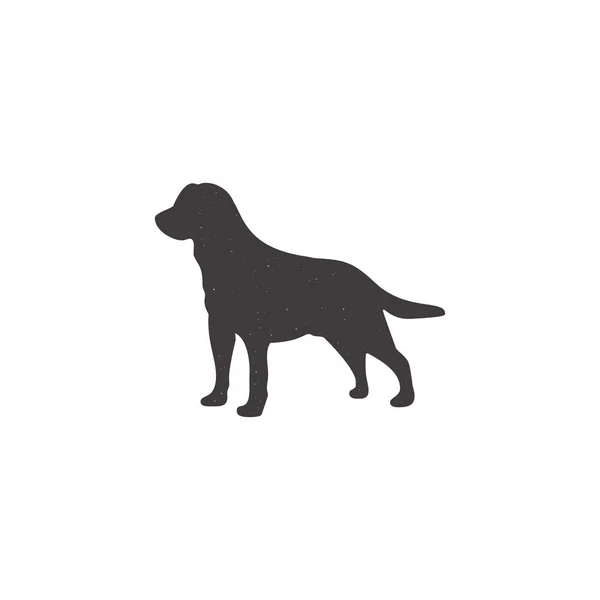 Λαμπραντόρ Εικονίδιο Στυλ Σιλουέτα Στάση Σκύλου Μονόχρωμη Stpck Διανυσματική Απεικόνιση — Διανυσματικό Αρχείο