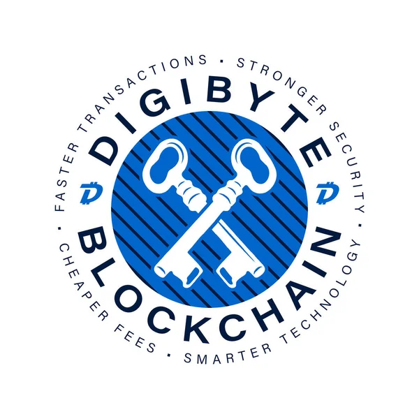 Das Logo Der Digibyte Blockchain Dgb Digital Asset Konzept Kryptowährung — Stockvektor