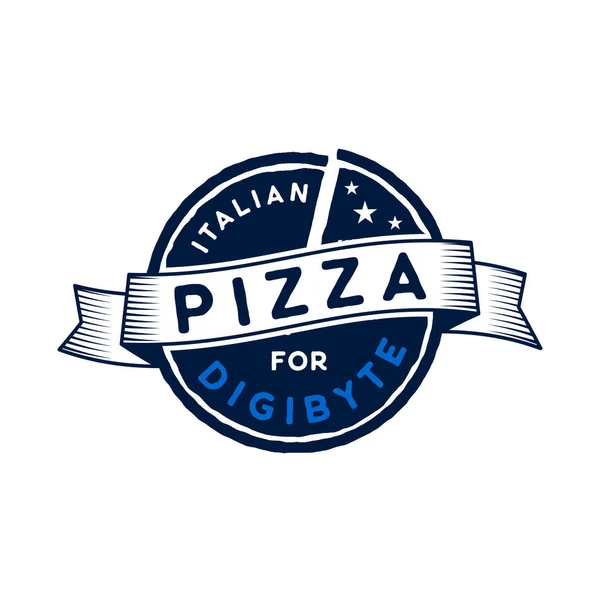 Logotipo Digibyte Conceito Ativo Digital Pizza Italiana Para Digibyte Emblema —  Vetores de Stock