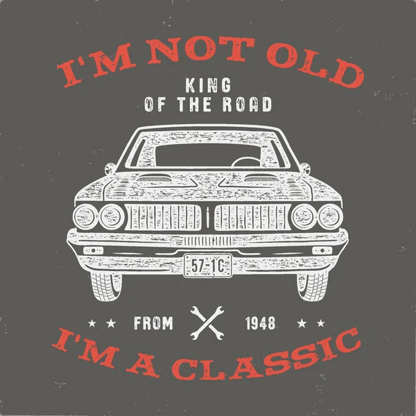 Verjaardag Verjaardag Gift Shirt Ben Geen Old Classic King Road — Stockvector