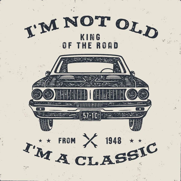 Брошюра Лет Дня Рождения Old Classic King Road Words Classic — стоковый вектор