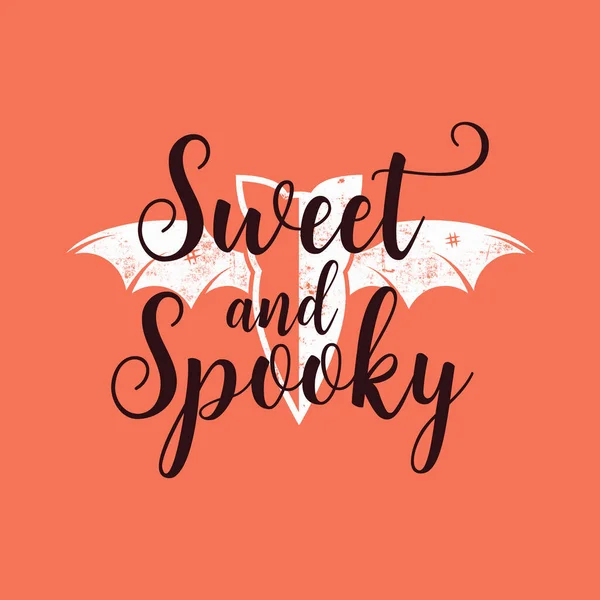 Druk Graficzny Halloween Koszulkę Kostiumy Dekoracje Projekt Typograficzny Cytatem Słodki — Wektor stockowy