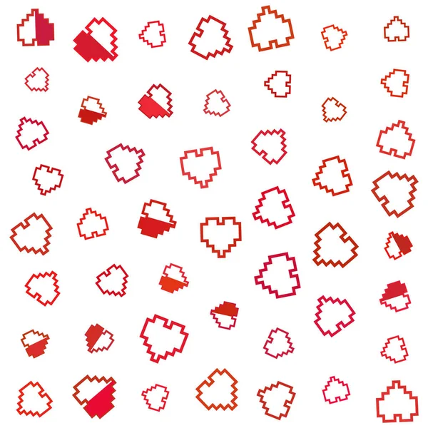 Patrón de corazones de San Valentín. Fondo de pantalla de vacaciones con corazones. Stock vector moda textura — Archivo Imágenes Vectoriales