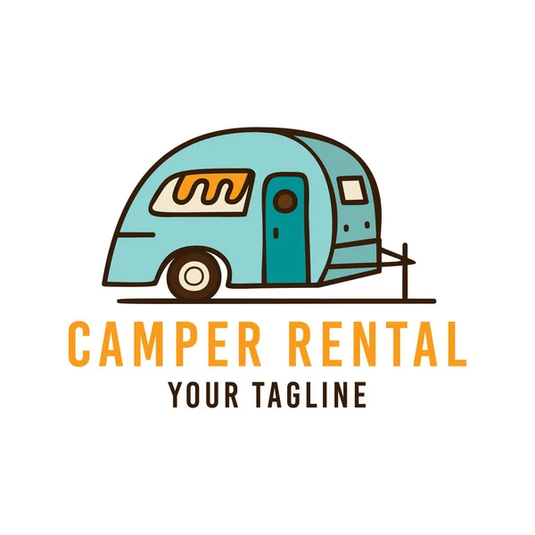 Emblème vectoriel de caravane pour le camping — Image vectorielle