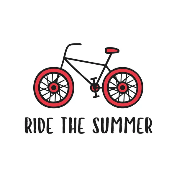 Vector logo of red bicycle — Archivo Imágenes Vectoriales