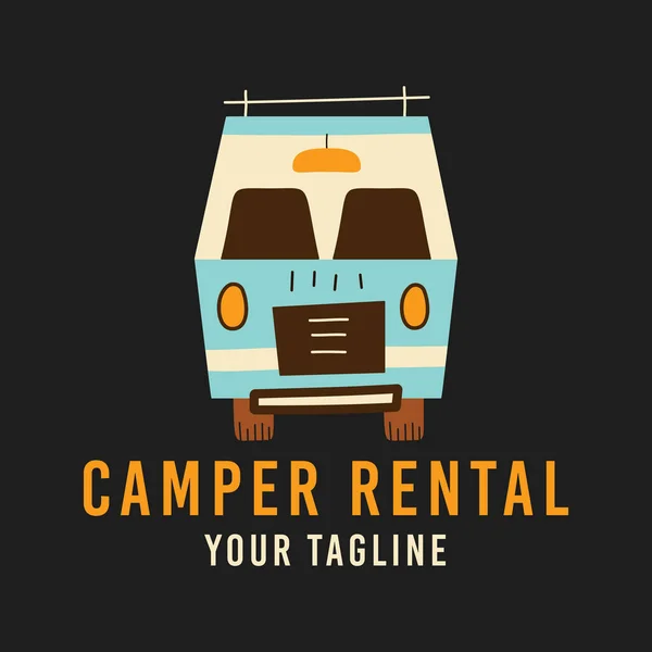 Conception de t-shirt pour le service de location de camping-car — Image vectorielle