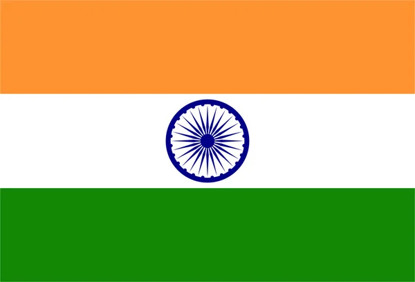 National flag of India with correct proportions and color scheme — Stock Vector