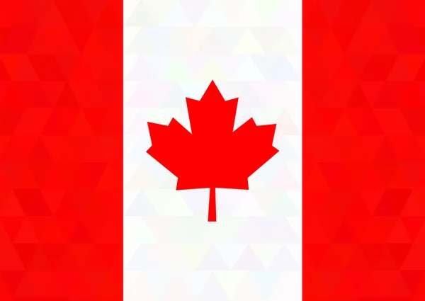 Bandeira do Canadá sobre um fundo de triângulo. Projeto. —  Vetores de Stock