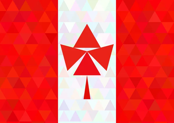 Flaga Kanady na styl trójkąta. — Wektor stockowy