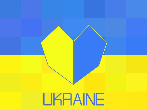 Ukraine-Flag in polygonalen Stil. Geometrische. — Stockvektor