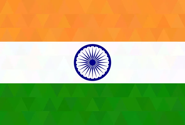 Indiska flaggan i geometrisk stil. — Stock vektor