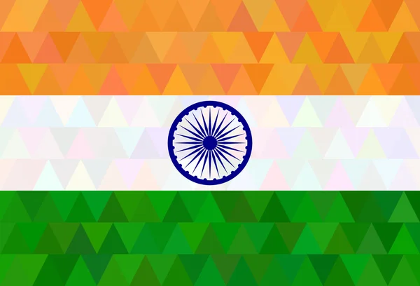 Indian Flag in geometric style. — Stock Vector