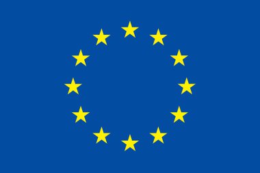 Avrupa Birliği bayrağı. Özgün oranı ve renkler. AB sembolü