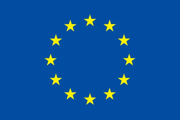 Flagge der Europäischen Union. Ursprünglichen Anteil und Farben. EU-symbol — Stockvektor