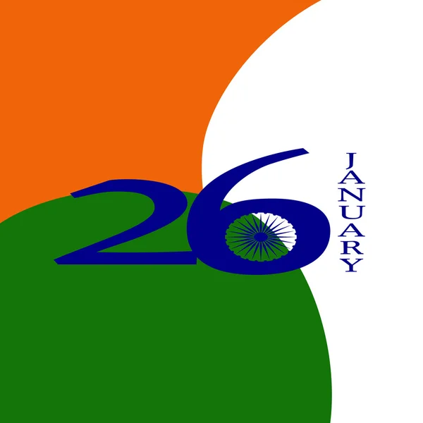 Eleganta indiska flaggan tema bakgrund av Happy Republikens dag. — Stock vektor
