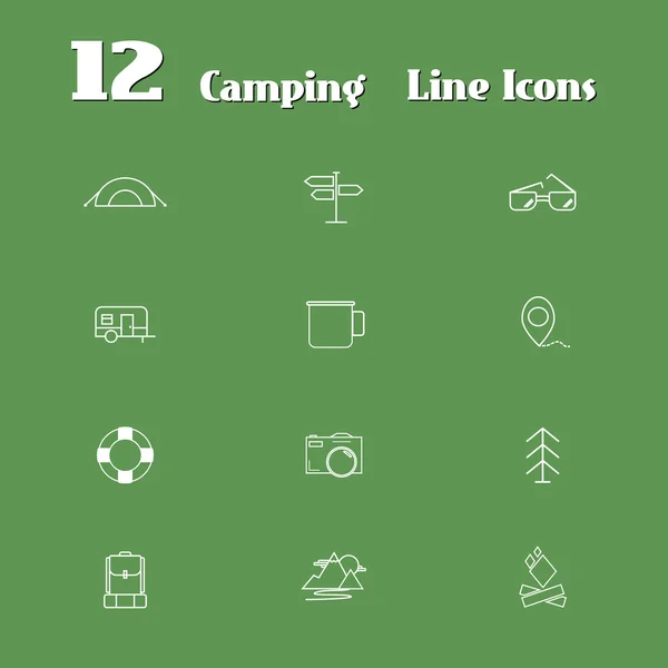 Travel Line Icons for Web and Mobile. Minimalistic design. Light version. — Stock Vector