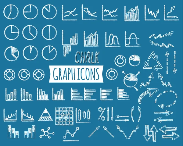 Business and office charts. Chal edition. Set of thin line graph icons. Outline. Can be used as elements in infographics, logo, in projects. Unusual design — Stock Vector