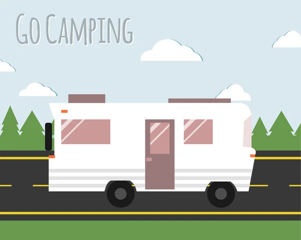Ilustração acampamento verão —  Vetores de Stock