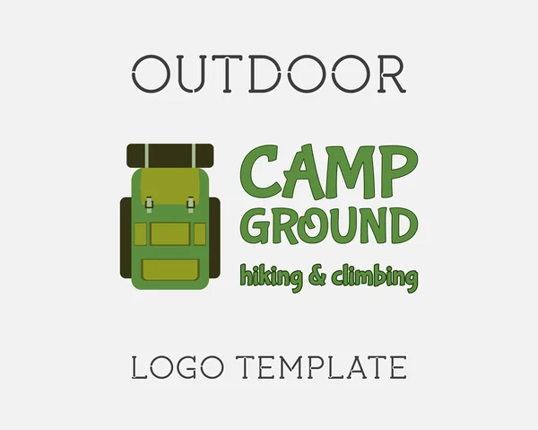 Hiking Logo Design — Stock Vector