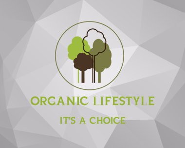 Fresh farm, organic product poster design. Retro logo label. Promotional vintage printing material for healthy food product on low poly background. Vector