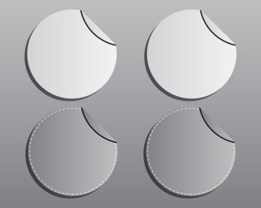 Labels layout template. Fresh Modern ice design for web sites, mobile app. Isolated on grey background. Vector