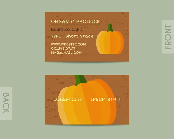 Summer Organic Farm Fresh branding identity elements. Business card template. Stylish design. Mock up style. Best for natural shop, organic fairs, eco markets and local companies. Vector — Archivo Imágenes Vectoriales