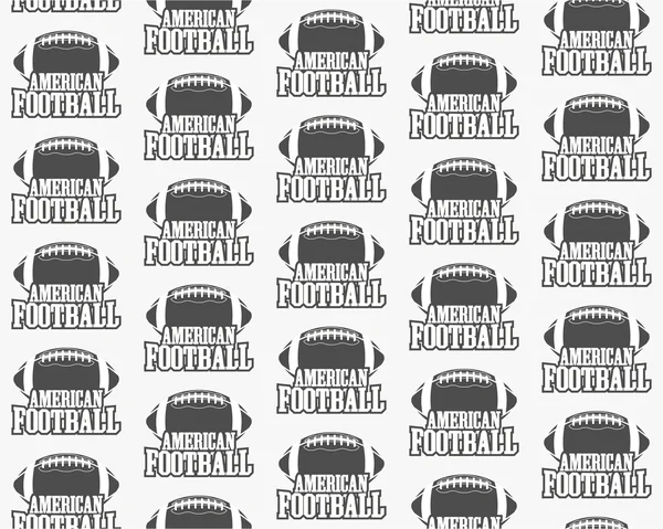 Vector american football seamless pattern. Sports retro monochrome style. Graphic vintage typographic design for print t-shirt, web.  Illustration — Stock Vector