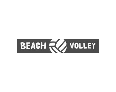 Voleybol etiket, rozet, logo ve simge. Spor amblemi. Voleybolu kulübü, Ligi Yarışması, spor mağazaları, siteleri veya dergiler için en iyisi. Tshirt baskı olarak kullanın. Vektör
