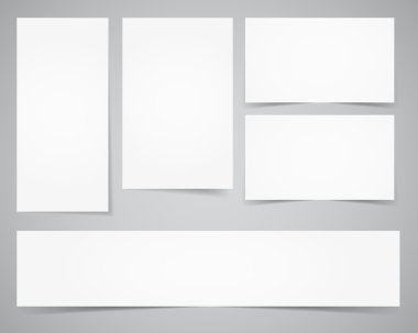 Corporate identity templates. Letterhead, business card, poster, flyer, banner. Paper edition. Place your design easily. Vector illustration