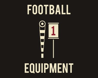 A couple of sideline markers used in American football games. Usa sports equipment in flat design. Retro colors. Vector