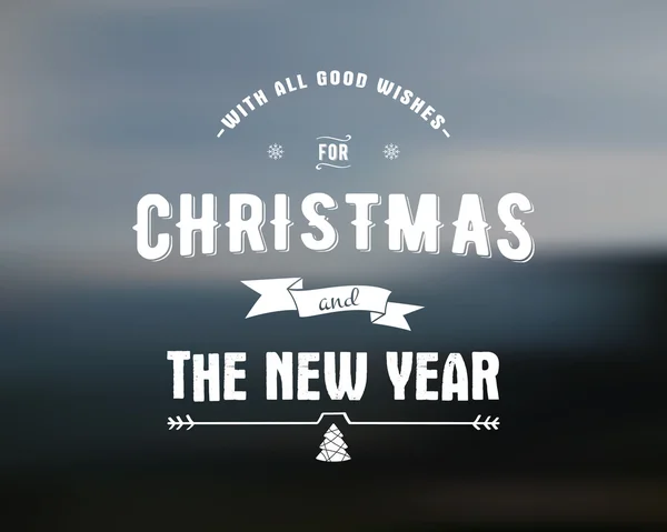 Merry Christmas lettering. Season Wishes Vector clipart for Holiday season cards, posters, banners, flyers and photo overlays. Hand drawn typography element. On blurred background