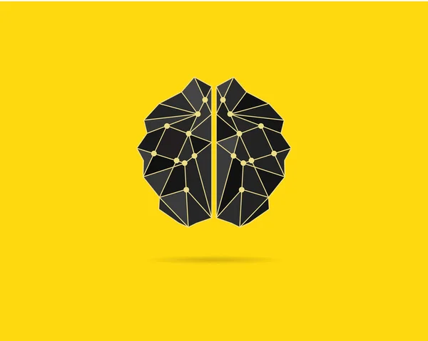 Brainstorm template, brain icon, idea poster template and elements. Brain vector concept. Brochure design. Creative yellow background concept. Text paper. Brainstorm poster. Brain power. Vector —  Vetores de Stock