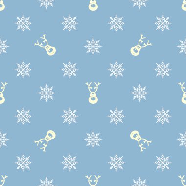 Christmas seamless pattern. Xmas backgrounds textures collection for holidays season. Use for packaging, new year cards, brochures, flyers. Print on tshirts and other materials. Reindeer. Vector