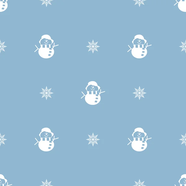 Christmas seamless pattern. Xmas backgrounds textures collection for holidays season. Use for packaging, new year cards, brochures, flyers. Print on tshirts and other materials. Snowman. Vector — 스톡 벡터