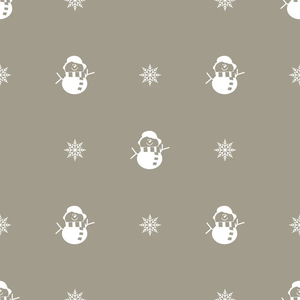 Christmas seamless pattern. Xmas backgrounds textures collection for holidays season. Use for packaging, new year cards, brochures. Print on tshirts and other materials. Vintage Snowman. Vector — 스톡 벡터