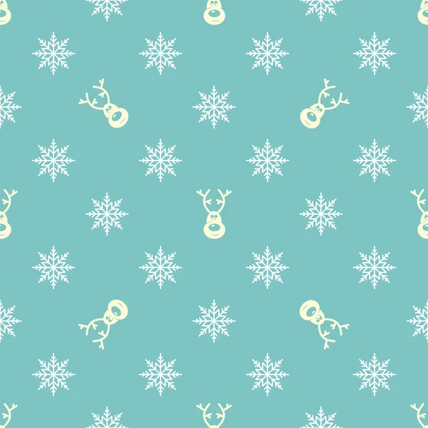 Christmas seamless pattern. Xmas backgrounds textures collection for holidays season. Use for packaging, new year cards, brochures, flyers. Print on tshirts and other materials. Funny Reindeer. Vector — 스톡 벡터