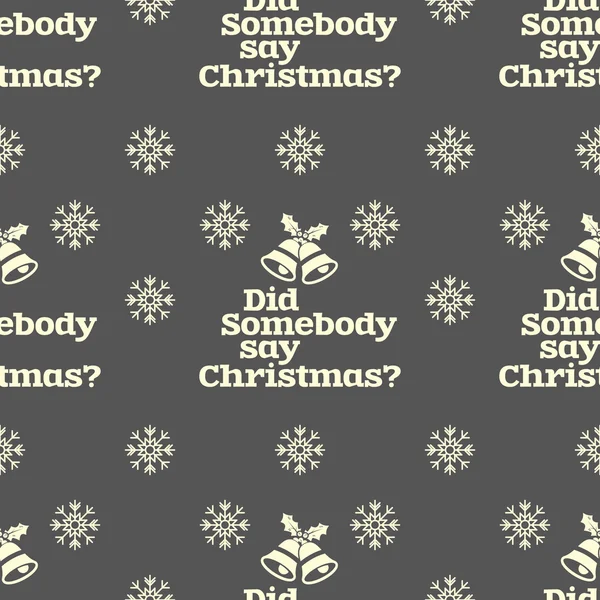 Christmas seamless pattern. Xmas backgrounds textures collection for holidays season. Use for packaging, new year cards, brochures, flyers. Print on tshirts. Retro color. Jingle Bells. Vector — 스톡 벡터