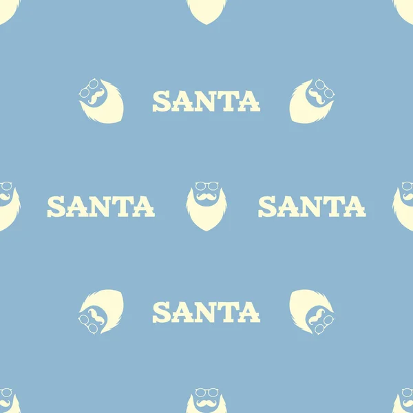 Christmas seamless pattern. Xmas backgrounds textures collection for holidays season. Use for packaging, new year cards, brochures, flyers. Print on tshirts and other materials. Santa beard. Vector — 스톡 벡터