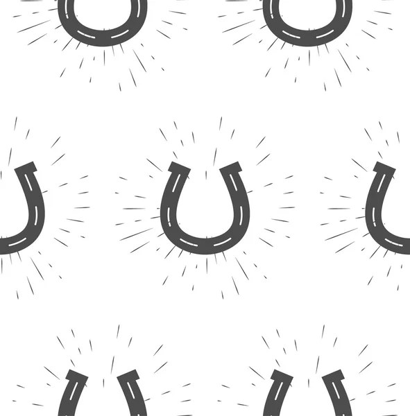 Horseshoes seamless pattern. Lucky background concept for company. Vector Illustration — 스톡 벡터