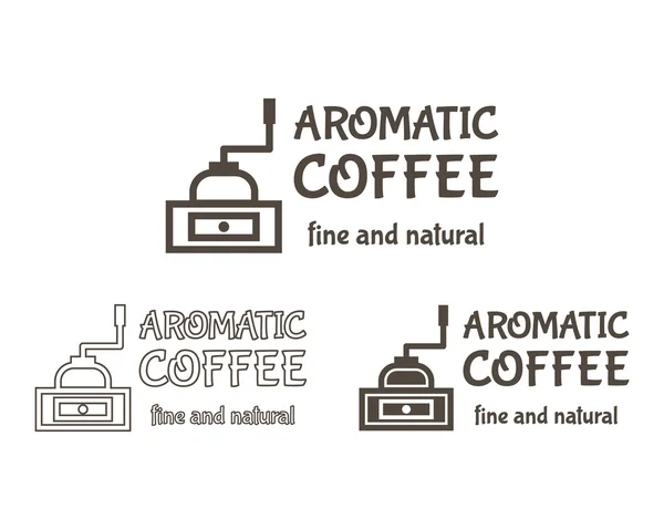 Set of Vector Coffee mill Elements and Cafe Accessories Illustration. Can be used as Logo, Label in restaurant, for infographics, web sites or prints. Premium quality, hipster design — Stock vektor
