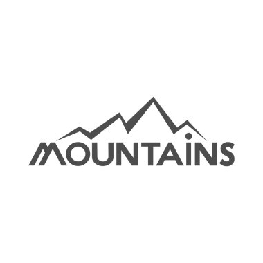 Hand drawn mountains badge. Wilderness old style typography label. Retro mountain logo design. vector Inspirational vintage hipster brand design. Outdoor monochrome label