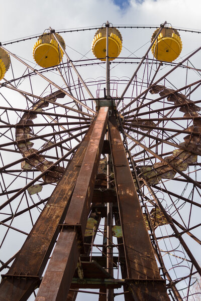 UKRAINE. Chernobyl Exclusion Zone. - 2016.03.19. Abandoned amusement park in the Pripyat city
