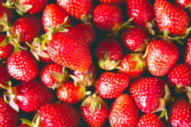 Taze çilek arka plan tonda